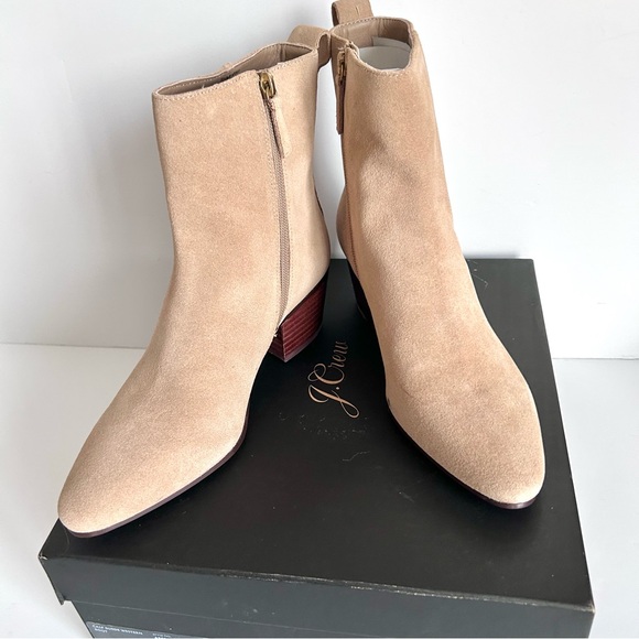 J. Crew Shoes - NEW IN BOX J. Crew Calf Suede Western Boot. Beige. Size: 7